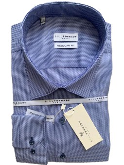 Chemise bleue à carreaux...