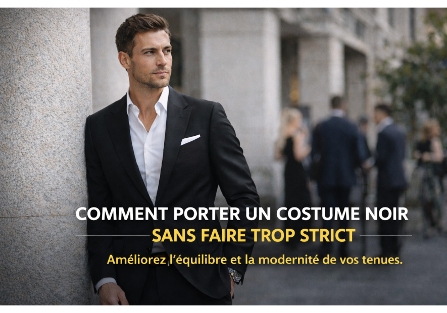 Comment porter un costume noir sans faire trop strict?