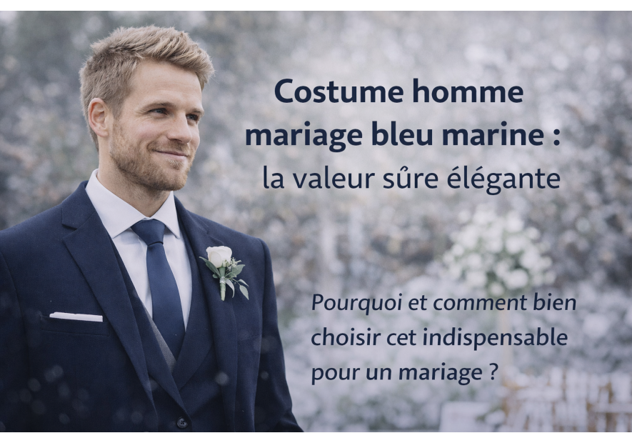 Costume homme mariage bleu marine : la valeur sûre élégante